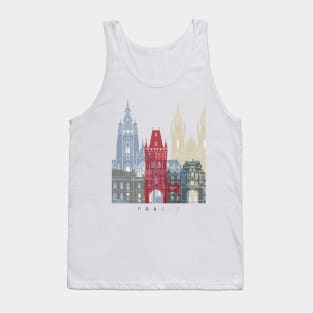 Prague skyline poster Tank Top